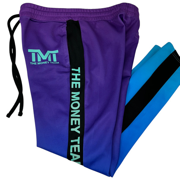 The Money Team TMT Sweatpants Mens L Large Floyd Mayweather Jr Joggers Purple - Picture 1 of 14